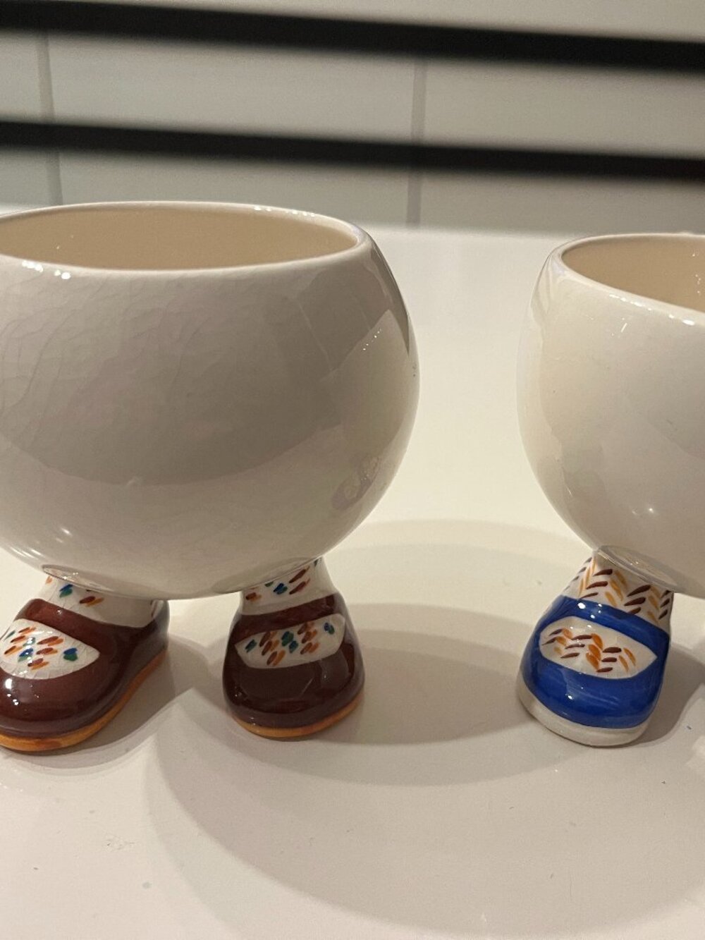 Vintage 1970s Carlton Ware Walking Ware Ceramic Creamer and Sugar Bowl Set
